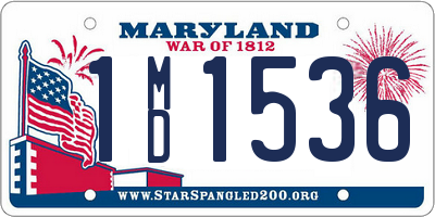 MD license plate 1MD1536