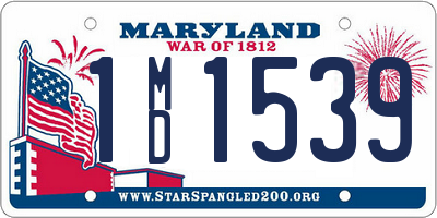 MD license plate 1MD1539