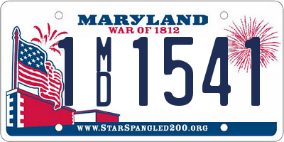 MD license plate 1MD1541