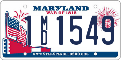 MD license plate 1MD1549