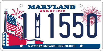 MD license plate 1MD1550