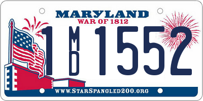 MD license plate 1MD1552