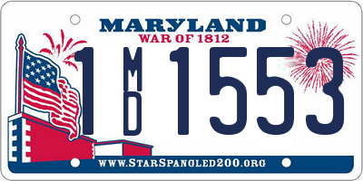 MD license plate 1MD1553