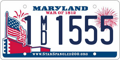 MD license plate 1MD1555