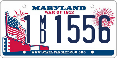 MD license plate 1MD1556