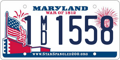 MD license plate 1MD1558