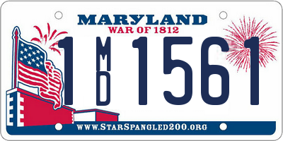 MD license plate 1MD1561