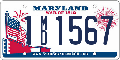 MD license plate 1MD1567