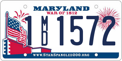 MD license plate 1MD1572