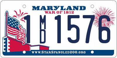 MD license plate 1MD1576