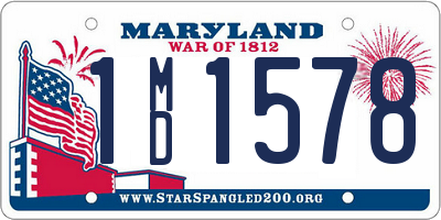 MD license plate 1MD1578