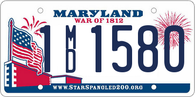 MD license plate 1MD1580