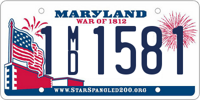 MD license plate 1MD1581