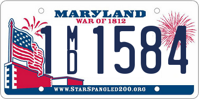MD license plate 1MD1584