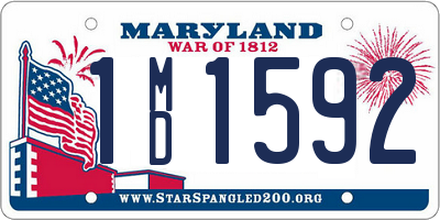 MD license plate 1MD1592