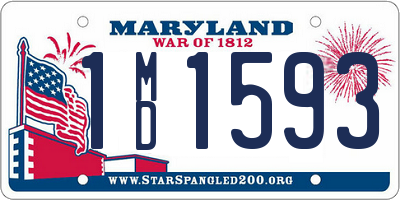 MD license plate 1MD1593