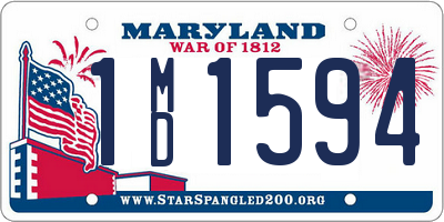 MD license plate 1MD1594