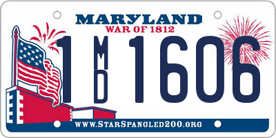 MD license plate 1MD1606