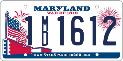 MD license plate 1MD1612