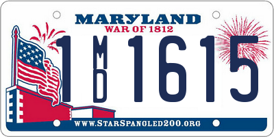 MD license plate 1MD1615