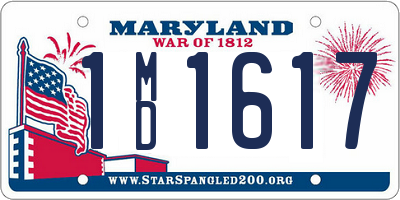 MD license plate 1MD1617