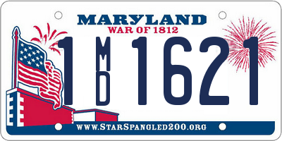 MD license plate 1MD1621