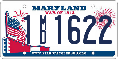 MD license plate 1MD1622