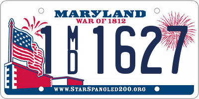 MD license plate 1MD1627