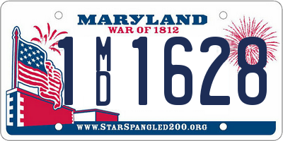 MD license plate 1MD1628