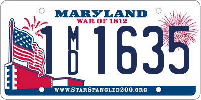 MD license plate 1MD1635