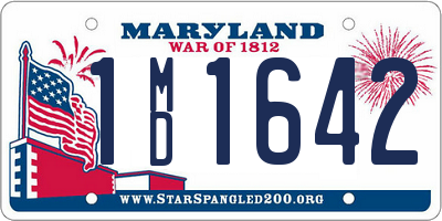 MD license plate 1MD1642