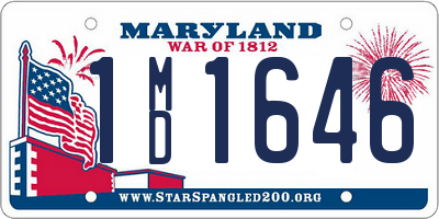 MD license plate 1MD1646