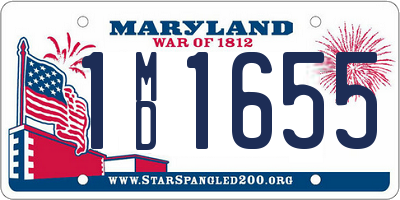 MD license plate 1MD1655