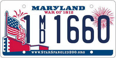 MD license plate 1MD1660