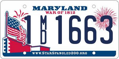 MD license plate 1MD1663