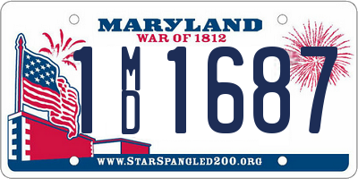 MD license plate 1MD1687