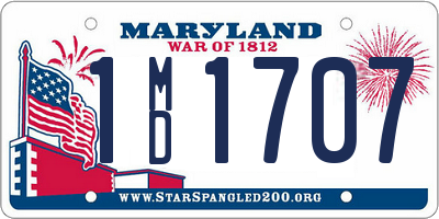 MD license plate 1MD1707