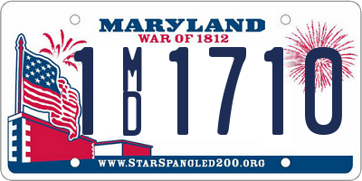 MD license plate 1MD1710