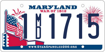MD license plate 1MD1715