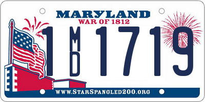 MD license plate 1MD1719