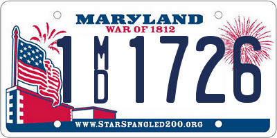 MD license plate 1MD1726