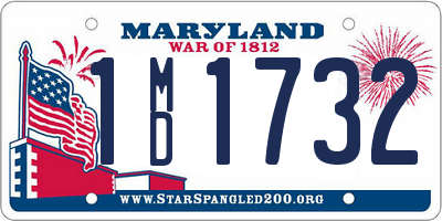 MD license plate 1MD1732