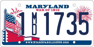 MD license plate 1MD1735