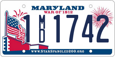 MD license plate 1MD1742