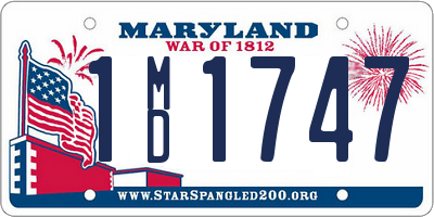 MD license plate 1MD1747