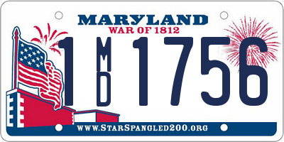 MD license plate 1MD1756