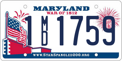 MD license plate 1MD1759