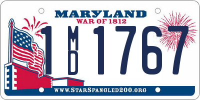 MD license plate 1MD1767