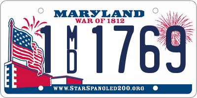 MD license plate 1MD1769