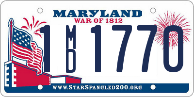 MD license plate 1MD1770